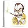 Terry-Thomas - caricature-Neale Osborne-Stretched Canvas