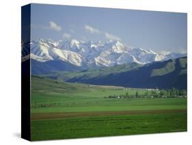 Tersey Alatoo Mountains by Lake Issyk-Kul, Tien Shan Range, Kirghizstan, Fsu, Central Asia-Gavin Hellier-Stretched Canvas