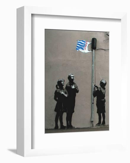 Tesco Flag-Banksy-Framed Giclee Print