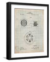 Tesla Alternating Motor Patent-Cole Borders-Framed Art Print