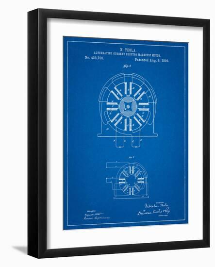 Tesla Coil Patent-Cole Borders-Framed Art Print