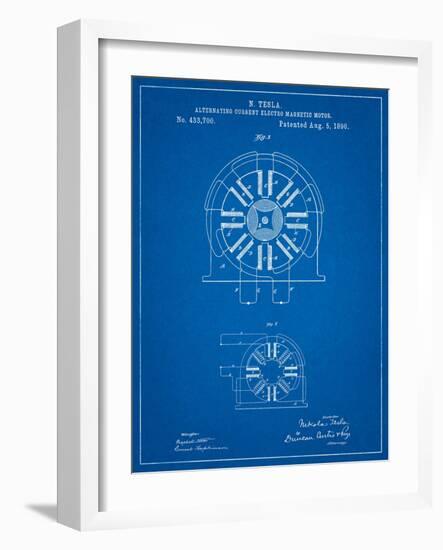 Tesla Coil Patent-Cole Borders-Framed Art Print