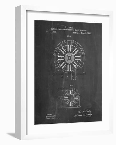 Tesla Coil Patent-Cole Borders-Framed Art Print