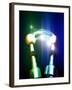 Tesla Coils Firing, Artwork-Victor Habbick-Framed Photographic Print