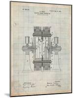 Tesla Electric Circuit Controller-Cole Borders-Mounted Art Print