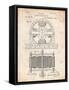 Tesla Electro Motor Patent-Cole Borders-Framed Stretched Canvas