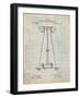 Tesla Energy Transmitter Patent-Cole Borders-Framed Art Print