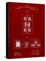 Tesla Regulator for Alternate Current Motor Patent-Cole Borders-Stretched Canvas