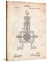 Tesla Steam Engine Patent-Cole Borders-Stretched Canvas