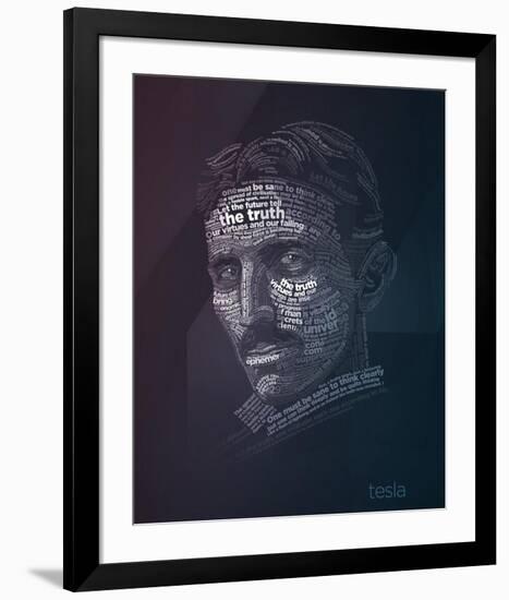 Tesla Typography Quotes-Lynx Art Collection-Framed Art Print