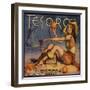 Tesoro Brand - Placentia, California - Citrus Crate Label-Lantern Press-Framed Art Print