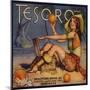 Tesoro Brand - Placentia, California - Citrus Crate Label-Lantern Press-Mounted Art Print