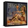 Tesoro Brand - Placentia, California - Citrus Crate Label-Lantern Press-Framed Stretched Canvas