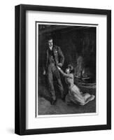 Tess Tells Clare of the Incident Between Herself and D'Urberville-E. Borough-Framed Art Print