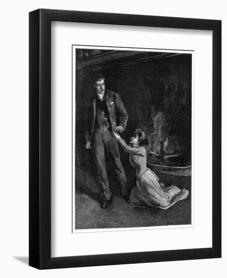 Tess Tells Clare of the Incident Between Herself and D'Urberville-E. Borough-Framed Art Print