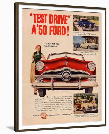 Test Drive a '50 Ford!-null-Framed Premium Giclee Print