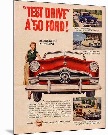 Test Drive a '50 Ford!-null-Mounted Premium Giclee Print