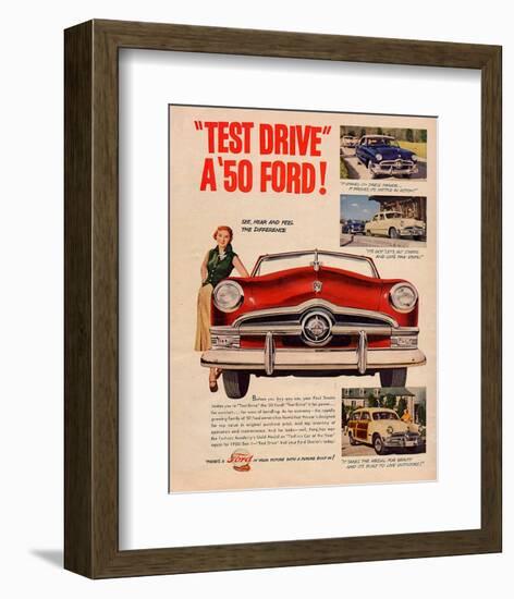 Test Drive a '50 Ford!-null-Framed Art Print