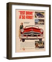 Test Drive a '50 Ford!-null-Framed Art Print