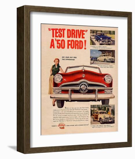 Test Drive a '50 Ford!-null-Framed Art Print