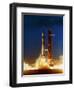 Test Firing of a Saturn V-null-Framed Photographic Print