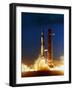 Test Firing of a Saturn V-null-Framed Photographic Print