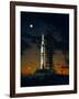 Test Flight of Giant Saturn V Rocket for Apollo 4 Mission at Kennedy Space Center, Nov 8, 1967-null-Framed Photo