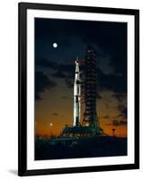 Test Flight of Giant Saturn V Rocket for Apollo 4 Mission at Kennedy Space Center, Nov 8, 1967-null-Framed Photo