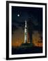 Test Flight of Giant Saturn V Rocket for Apollo 4 Mission at Kennedy Space Center, Nov 8, 1967-null-Framed Photo