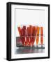 Test tubes filled with orange liquid-Kristopher Grunert-Framed Photographic Print