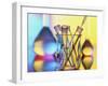 Test Tubes In Beaker with Pipette And Flasks-Tek Image-Framed Photographic Print