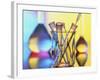 Test Tubes In Beaker with Pipette And Flasks-Tek Image-Framed Photographic Print