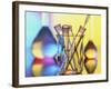 Test Tubes In Beaker with Pipette And Flasks-Tek Image-Framed Photographic Print