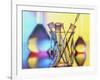 Test Tubes In Beaker with Pipette And Flasks-Tek Image-Framed Photographic Print