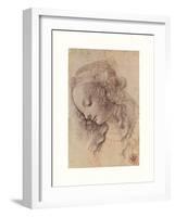 Testa Di Donna Di Profilo-Leonardo Da Vinci-Framed Giclee Print