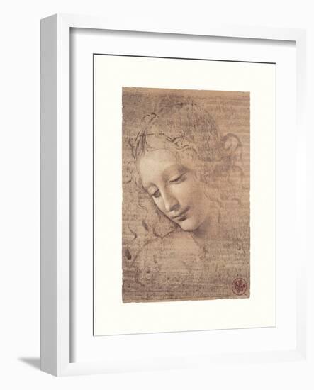 Testa Di Faniciulla Detta-Leonardo Da Vinci-Framed Giclee Print