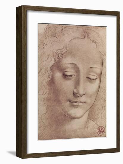 Testa Di Giovinetta-Leonardo Da Vinci-Framed Giclee Print