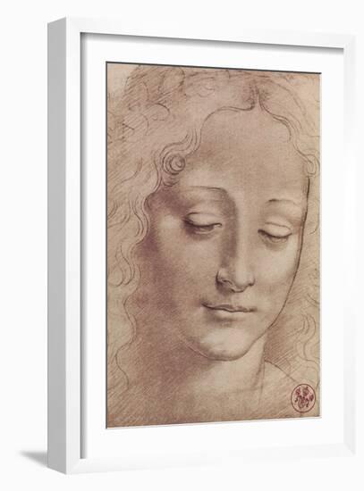 Testa Di Giovinetta-Leonardo Da Vinci-Framed Giclee Print