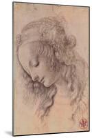 Testa di Giovinetta-Leonardo da Vinci-Mounted Art Print