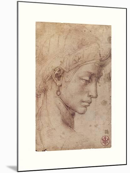 Testa Femminile Di Profilo-Michelangelo-Mounted Giclee Print