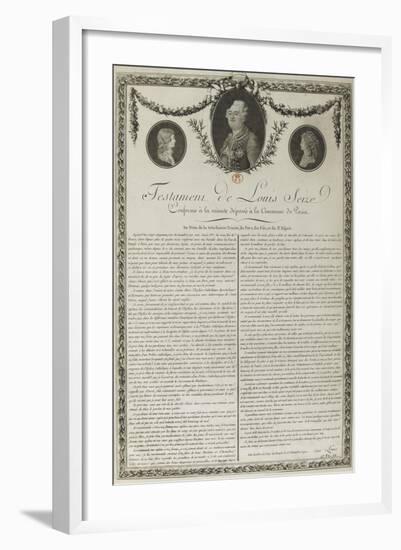 Testament de Louis XVI-null-Framed Giclee Print