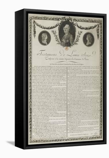 Testament de Louis XVI-null-Framed Stretched Canvas