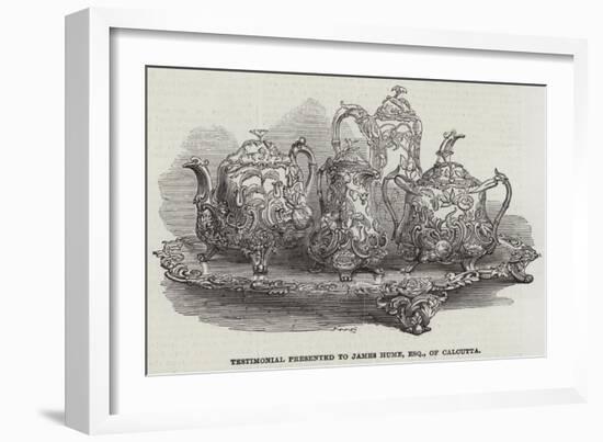 Testimonial Presented to James Hume, Esquire, of Calcutta-null-Framed Giclee Print