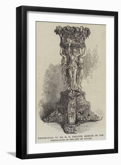 Testimonial to Mr R N Philipps, Member of the Corporation of the City of London-null-Framed Giclee Print