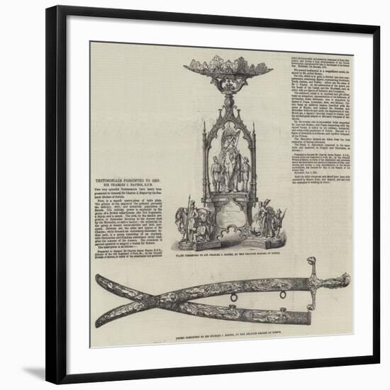 Testimonials Presented to General Sir Charles J Napier-null-Framed Giclee Print