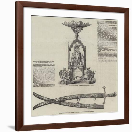 Testimonials Presented to General Sir Charles J Napier-null-Framed Giclee Print