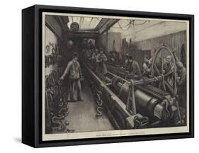 Testing Chain Cables, Chatham Dockyard, Slacking Off-William Bazett Murray-Framed Stretched Canvas