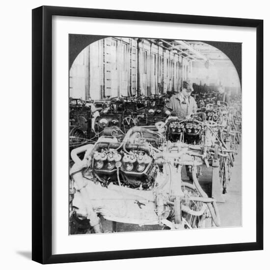 Testing Engines in an Automobile Factory, Detroit, Michigan, USA, 20th Century-null-Framed Photographic Print