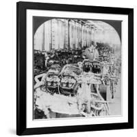 Testing Engines in an Automobile Factory, Detroit, Michigan, USA, 20th Century-null-Framed Photographic Print