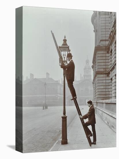 Testing Gas Pressure in Street Lighting, Westminster, London, 1910-null-Stretched Canvas